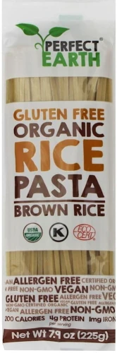 MAKARON Z RYŻEM BRĄZOWYM BEZGLUTENOWY BIO 225 g - PERFECT EARTH