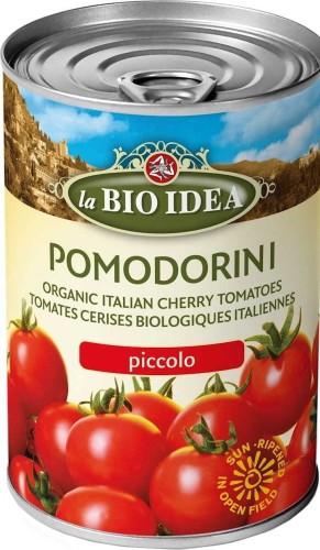 KERSENTOMATEN IN TOMATENSAUS BIO 400 g (BLIK) - LA BIO IDEA