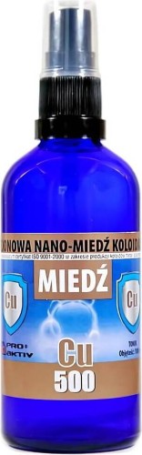 Non-ionische nano koper Cu 500 50ppm 100ml spray Pro Aktiv