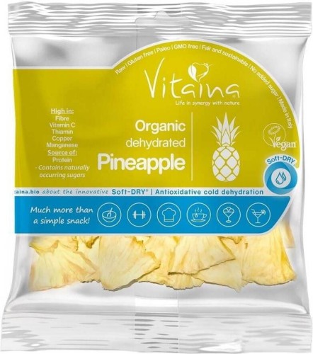 PINEAPPLE DRIED RAW GLUTEN-FREE BIO 25 g - VITAINA