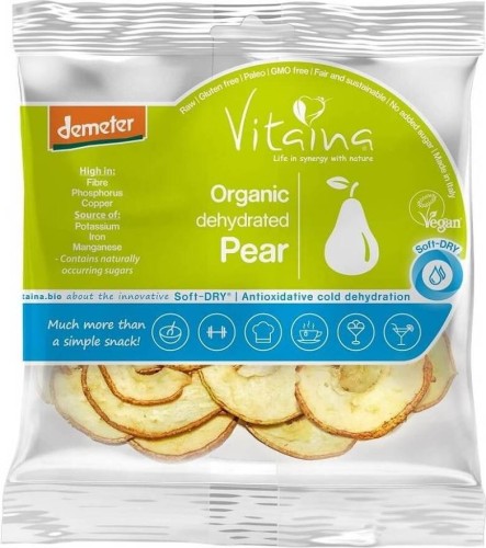 DRIED PEARS RAW GLUTEN-FREE BIO 28 g - VITAINA