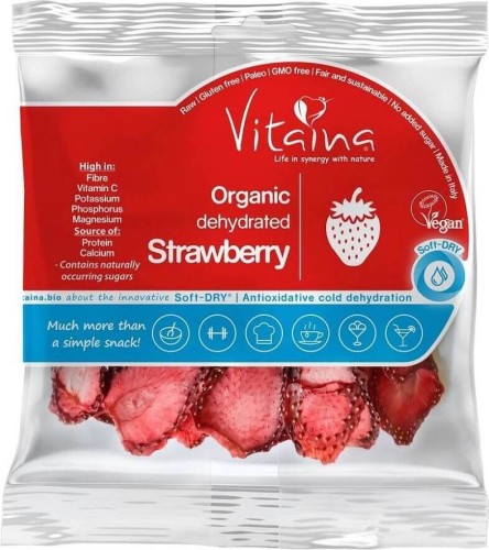 DRIED STRAWBERRY RAW GLUTEN-FREE BIO 20 g - VITAINA