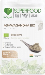 Ashwagandha BIO Indian ginseng powder 200 g BeOrganic MedicaLine