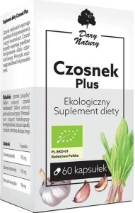 CZOSNEK PLUS BIO 60 KAPSUŁEK (480 mg) - DARY NATURY