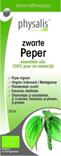 ESSENTIAL OIL ZWARTE PEPER (BLACK PEPPER) BIO 10 ml - PHYSALIS