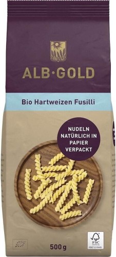 PASTA (SEMOLINE) FUSILLI BIO 500 g - ALB-GOLD