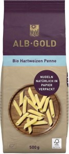 PASTA (SEMOLINE) PENNE BIO 500 g - ALB-GOLD