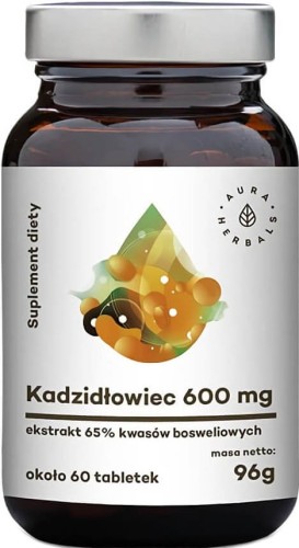 Bosellia Serrata extract 65% boswellic acids 600mg 60 tablets 96g AURA HERBALS