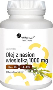 Teunisbloemolie 1000 mg GLA 9% LA 85% 90 Aliness zachte capsules