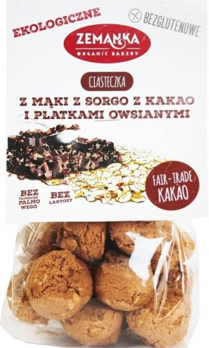 Cookies from sorgo flour with oat flakes and cocoa gluten-free BIO 100 g - Zemanka
