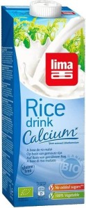 Boisson de riz au calcium d'algues de mer. Sans gluten BIO 1 l - Lima