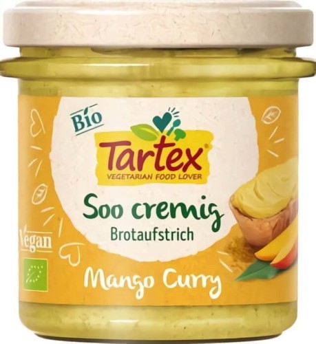 CREAM PASTE WITH MANGO AND CURRY GLUTEN-FREE BIO 140 g - TARTEX