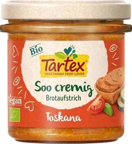 CREAM PASTE WITH EGGPLANT AND ZUCCHINI GLUTEN-FREE BIO 140 g - TARTEX