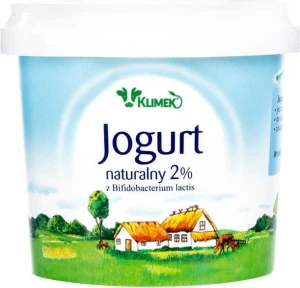 Jogurt naturalny 2%  tł. B/L. BIO 330 g Klimeko
