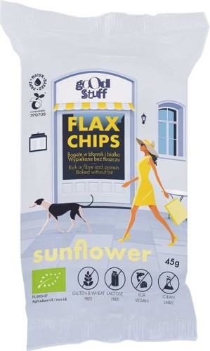 LINEN CHIPS WITH SUNFLOWER BAKED GLUTEN-FREE BIO 45 g - GOOD STUFF