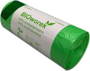 BAGS FOR WASTE BIO 12 L 20 pieces (COMPOSTABLE AND BIODEGRADABLE)  - BIOWOREK