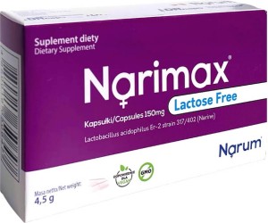 Narine probiotic Narimax lactose free 150mg Lactose Free 10 sachets Narine