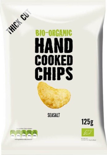 Aardappelchips DENK GESNEDEN MET ZEEZOUT BIO 125 g - TRAFO
