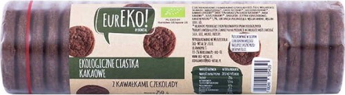 Koekjes met stukjes chocolade, vegan BIO 250 g Eureko