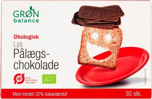 MILK CHOCOLATE IN SLICES BIO 120 g (30 pcs) - GRON BALANCE