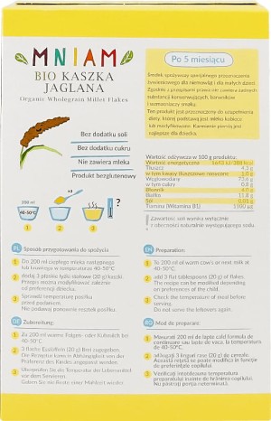 Millet porridge wholegrian since 5 month gluten-free BIO 250 g MNIAM