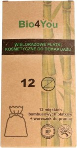 Wiederverwendbare Bambuspads 12 Stück + Waschbeutel - BIO4YOU