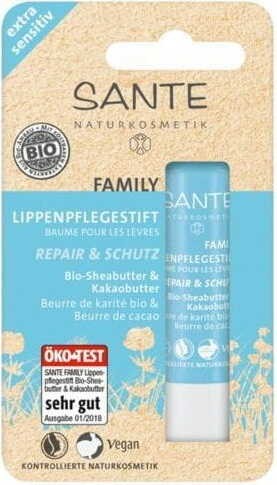 BAUME À LÈVRES BEURRE DE KARITÉ ET BEURRE DE CACAO ECO 4,5 g - SANTE