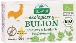 Bulion drobiowy w kostkach bez oleju palmowego bezglutenowy BIO 66 g EkoWital