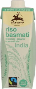 BASMATI RICE BEVERAGE WITH CALCIUM FAIR TRADE BIO 500 ml - ALCE NERO