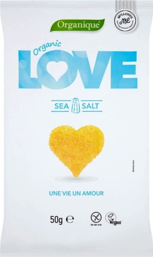 Corn crisps LOVE with sea salt gluten-free BIO 50 g Organique