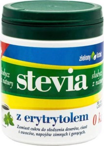 Sweetener with erythritol 140 g Stevia Zielony Listek