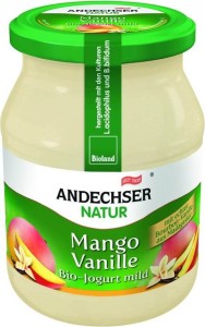 Mango yoghurt vanille 3,7% BIO 500 g Andechser Natur