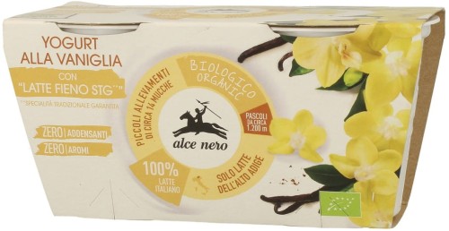 VANILLA YOGHURT BIO 2 x 125 g - ALCE NERO