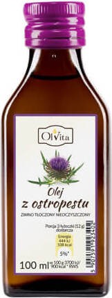 Olej z ostropestu zimnotłoczony nieoczyszczony 100ml OLVITA