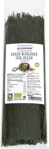 Pasta spaghetti wheat wholegrain with algae BIO 250 g Algamar