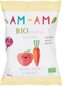 Rice wafers carrot apple gluten-free BIO 40 g MNIAM