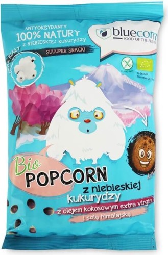 Blauwe maïspopcorn met kokosolie en Himalayazout BIO 50 g Popcrop