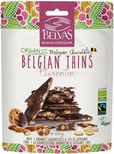 Pure Chocolade Stukjes Met Gekarameliseerde Amandelen Glutenvrij Fair Trade Bio 120 g - Belvas