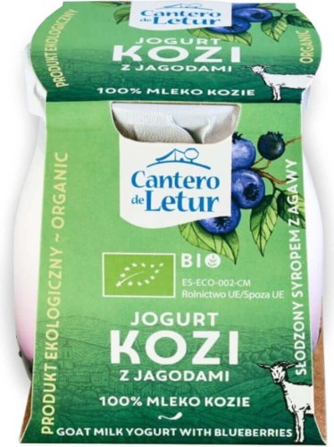 Geitenyoghurt met blauwe bessen BIO 125 g Cantero De Letu