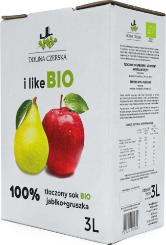 JUS DE POMME ET POIRE BIO 3 L -DOLINA CZERSKA