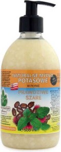 Kaliumzeep Echt grijs hypoallergeen met ricinusolie en citroenmelisseolie 0,5l Mydlarnia Terug naar de natuur