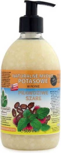 Kaliumzeep Echt grijs hypoallergeen met ricinusolie en citroenmelisseolie 0,5l Mydlarnia Terug naar de natuur