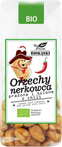 Cashewnoten geroosterd en gezouten met chili Bio 100 g - Bio Planet