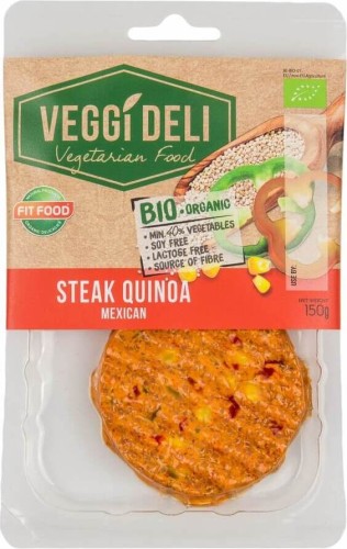 Vegetarian mexican steak with quinoa BIO 150 g Veggi Deli