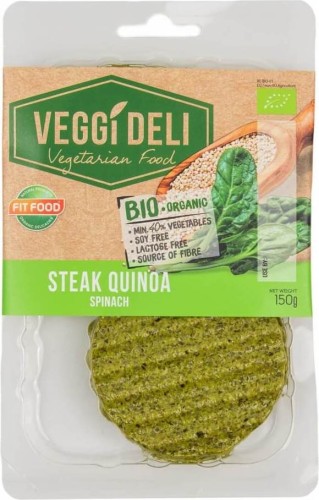 Vegetarian spinach steak with quinoa BIO 150 g Veggi Deli