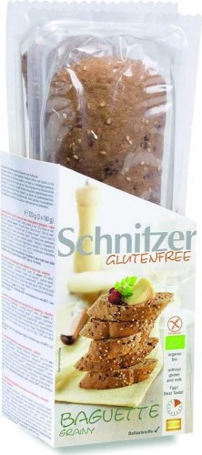 Corn baguette with oilseeds for baking gluten-free BIO 320 g Schnitzer