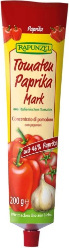TOMATO-PAPRIKA PASTE (TUBE) BIO 200 g - RAPUNZEL