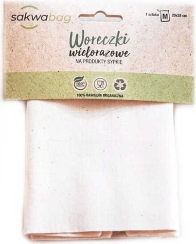 REUSABLE COTTON BAG FOR POWDERY PRODUCTS SIZE M - SAKWABAG