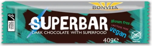 Zartbitterschokolade Superbar laktosefrei glutenfrei BIO 40 g - BONVITA
