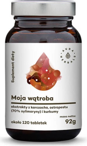 My Liver Artichoke Milk Thistle Turmeric approx. 120 tablets 92g Aura Herbals